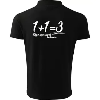 Pánská košile 1+1=3 když nepoužiješ ochranu - Polokošile pánská Pique Polo 203 - M ( Černá )