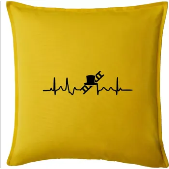 Polštář EKG kominík - Polštář 50x50 - 50x50 - Pouze potah ( Žlutá )