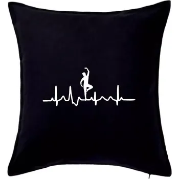 Polštář EKG tanečník muž - Polštář 50x50 - 50x50 - Pouze potah ( Černá )