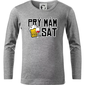 Chlapecké tričko Prý mám 50 SÁT - Triko dětské Long Sleeve - 134 cm/8 let ( Tmavě šedý melír )