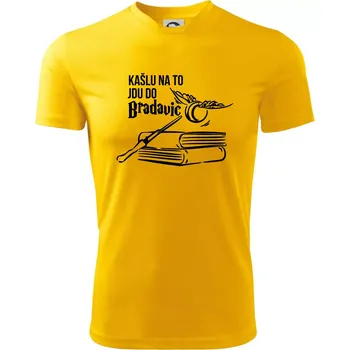 Chlapecké tričko Kašlu na to, jdu do Bradavic - Dětské triko sportovní (dresovina) - 134 cm/8 let ( Žlutá )