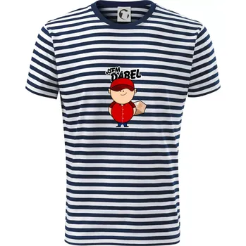 Jsem ďábel doručovatel červený - Triko na vodu - 2XL ( Prouhovaná )