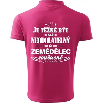 Pánská košile Je těžké být neodolatelný zemědělec - Polokošile pánská Pique Polo 203 - S ( Purpurová )