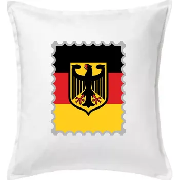 Polštář Německá známka - vlajka - Polštář 50x50 - 50x50 - Pouze potah ( Bílá )