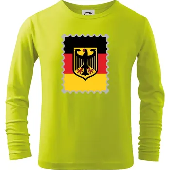 Chlapecké oblečení Německá známka - vlajka - Triko dětské Long Sleeve - 158 cm/12 let ( Limetková )