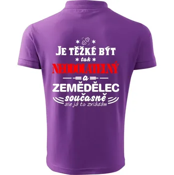 Pánská košile Je těžké být neodolatelný zemědělec - Polokošile pánská Pique Polo 203 - 5XL ( Fialová )