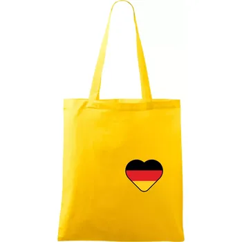 Germany love malé - Německá vlajka - Taška bavlněná - 42 x 38 cm ( Žlutá )