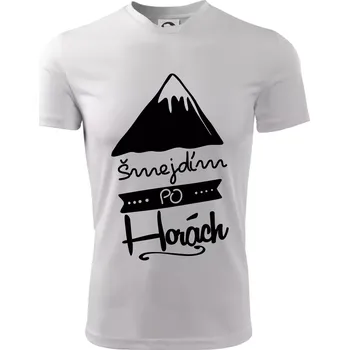 Šmejdím po horách - Dětské triko sportovní (dresovina) - 158 cm/12 let ( Bílá )