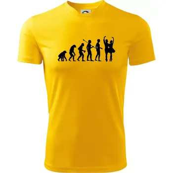 Chlapecké tričko Evoluce tanec - pár - Dětské triko sportovní (dresovina) - 146 cm/10 let ( Žlutá )