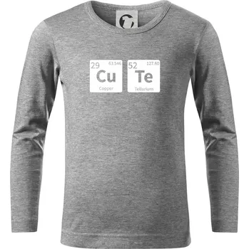 Chlapecké tričko Cute - tabulka - Triko dětské Long Sleeve - 122 cm/6 let ( Tmavě šedý melír )