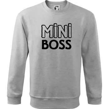 Chlapecké tričko Big boss mini boss - Mikina Essential dětská - 146 cm/10 let ( Světlešedý Melír )