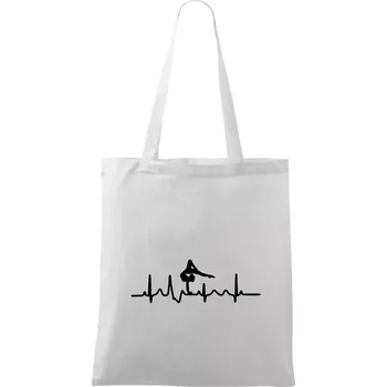 EKG tanec - na rukou - Taška bavlněná - 42 x 38 cm ( Bílá )