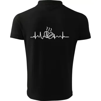 Pánská košile EKG zrna kávy - Polokošile pánská Pique Polo 203 - 4XL ( Černá )