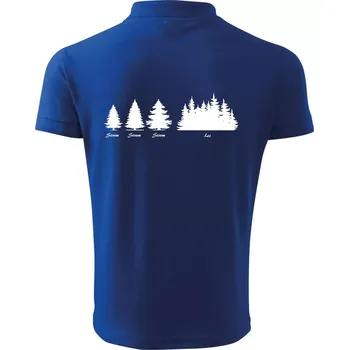Pánská košile Evoluce lesa - Polokošile pánská Pique Polo 203 - M ( Královská modrá )