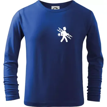 Chlapecké tričko Kominík logo prso - Triko dětské Long Sleeve - 122 cm/6 let ( Královská modrá )