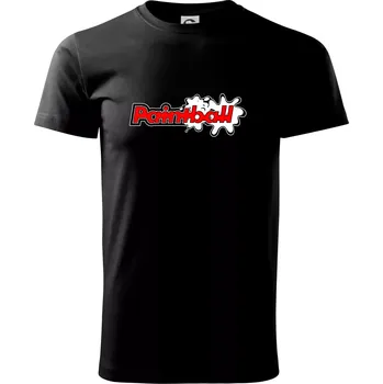 Paintball splash - Triko extra velké (5-8XL) - 8XL ( Černá )