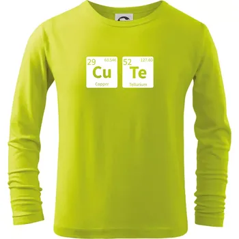 Chlapecké oblečení Cute - tabulka - Triko dětské Long Sleeve - 122 cm/6 let ( Limetková )