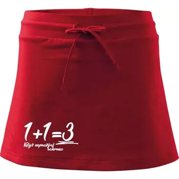 Dámská sukně 1+1=3 když nepoužiješ ochranu - Sportovní sukně - two in one - M ( Červená )