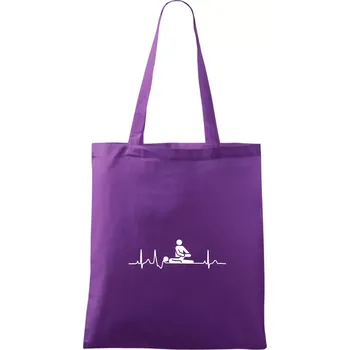 EKG fyzioterapie - Taška bavlněná - 42 x 38 cm ( Fialová )