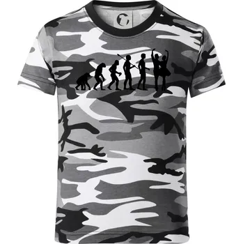 Chlapecké oblečení Evoluce tanec - pár - Dětské maskáčové triko - 122 cm/6 let ( Šedý maskáč )