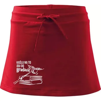 Dámská sukně Kašlu na to, jdu do Bradavic - Sportovní sukně - two in one - S ( Červená )