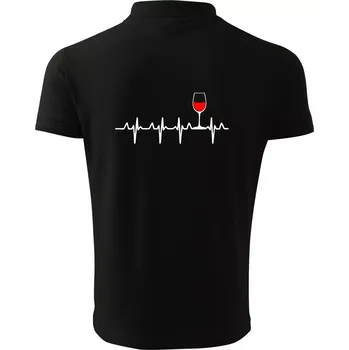 Pánská košile Víno ekg - Polokošile pánská Pique Polo 203 - M ( Černá )