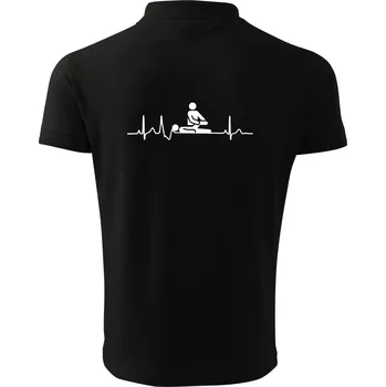 Pánská košile EKG fyzioterapie - Polokošile pánská Pique Polo 203 - 3XL ( Černá )