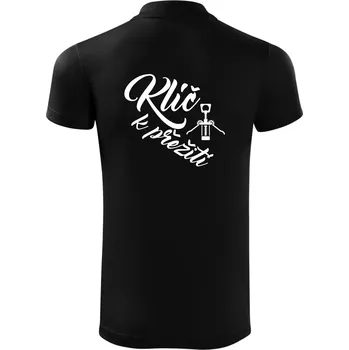 Pánská košile Vývrtka mechanická - Klíč k přežití - Polokošile Victory sportovní (dresovina) - L ( Černá )