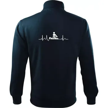 Pánská mikina EKG fyzioterapie - Mikina bez kapuce Adventure - M ( Námořní modrá (velmi tmavá - téměř černá) )
