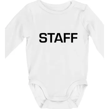 Kojenecký body Staff - Body kojenecké s dlouhým rukávem - Dlouhý r. do 3 měs ( Bílá )