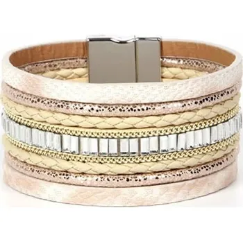 Náramek Metalický náramek na ruku Bohemian style Béžový Lodestar 97k-cube