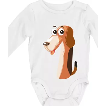 Kojenecký body Věk dítětě zvíře 1 - Body kojenecké s dlouhým rukávem - Dlouhý r. do 3 měs ( Bílá )