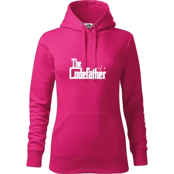 Dámská mikina The codefather - Mikina dámská Cape s kapucí - L ( Purpurová )