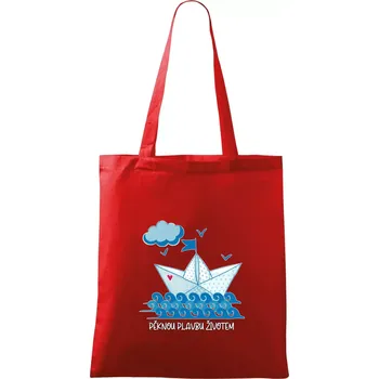 Pěknou plavbu životem - Taška bavlněná - 42 x 38 cm ( Červená )
