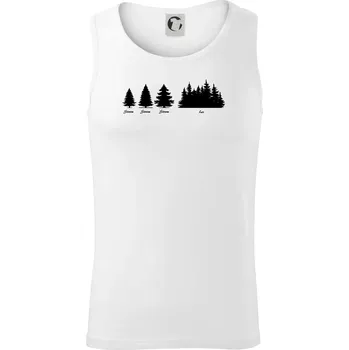 Evoluce lesa - Tílko pánské Core - S ( Bílá )