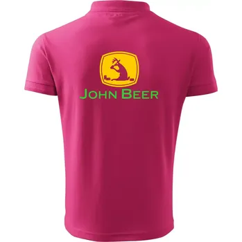 John Beer jelen s pivem - Polokošile pánská Pique Polo 203 - 5XL ( Purpurová )