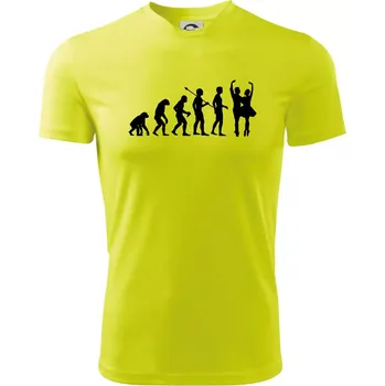 Chlapecké tričko Evoluce tanec - pár - Dětské triko sportovní (dresovina) - 122 cm/6 let ( Neonově žlutá )