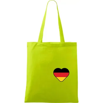 Germany love malé - Německá vlajka - Taška bavlněná - 42 x 38 cm ( Limetková )