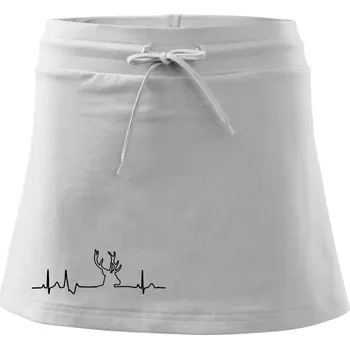 Dámská sukně Jelen EKG - Sportovní sukně - two in one - XS ( Bílá )
