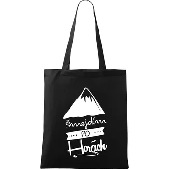 Nákupní taška Šmejdím po horách - Taška bavlněná - 42 x 38 cm ( Černá )