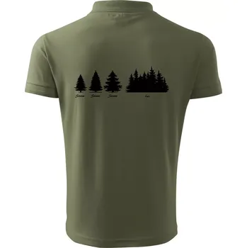 Pánská košile Evoluce lesa - Polokošile pánská Pique Polo 203 - S ( Khaki )