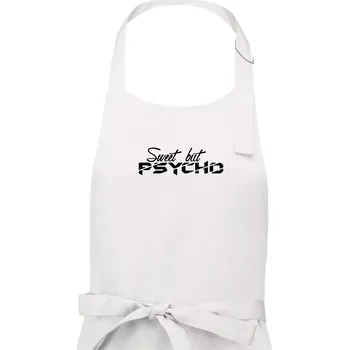 Kuchyňská zástěra Sweet but psycho - Dámská zástěra na vaření - Univerzální velikost ( Bílá )