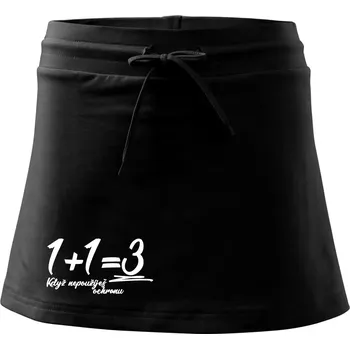 Dámská sukně 1+1=3 když nepoužiješ ochranu - Sportovní sukně - two in one - S ( Černá )
