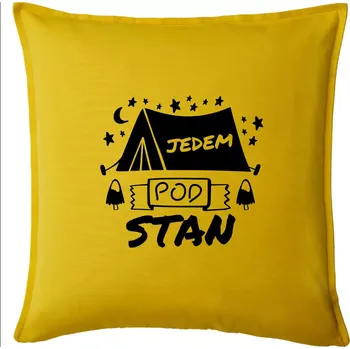 Polštář Jedem pod stan - Polštář 50x50 - 50x50 - Pouze potah ( Žlutá )