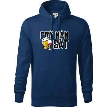 Pánská mikina Prý mám 60 SÁT - Mikina pánská Cape s kapucí - 3XL ( Půlnoční modrá )