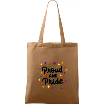 Nákupní taška Proud and pride hvězdy - Taška bavlněná - 42 x 38 cm ( Cappuccino )
