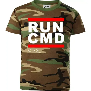 Chlapecké tričko Run CMD - Dětské maskáčové triko - 104-110cm / 3-4 roky ( Hnědý maskáč )