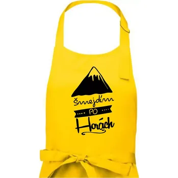 Kuchyňská zástěra Šmejdím po horách - Dámská zástěra na vaření - Univerzální velikost ( Žlutá )