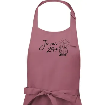 Kuchyňská zástěra Je mi 30 - Prostředníček - Dámská zástěra na vaření - Univerzální velikost ( Starorůžová )