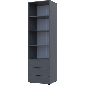 Knihovna Regál Gelar se 3 zásuvkami 60х49.5х203.4 grafit